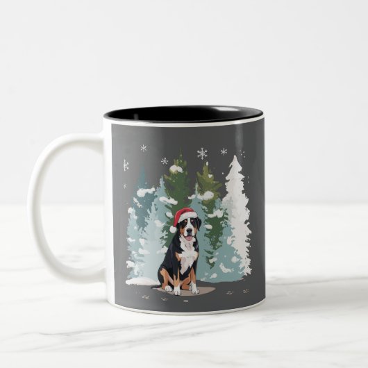 Tasse 2 Couleurs Noël Bernese Mountain Chien Maman Chien Puppet Hiv (Gauche)
