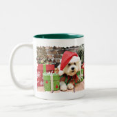 Tasse 2 Couleurs Noël - Bichon Frise - marguerite (Gauche)
