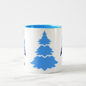 Tasse 2 Couleurs Noël blanc de pingouin mignon customisé (Centre)