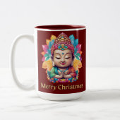 Tasse 2 Couleurs Noël bouddhiste (Gauche)