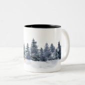 Tasse 2 Couleurs Noël Cabane d'Hiver (Devant droit)