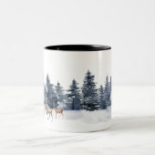 Tasse 2 Couleurs Noël Cabane d'Hiver (Centre)