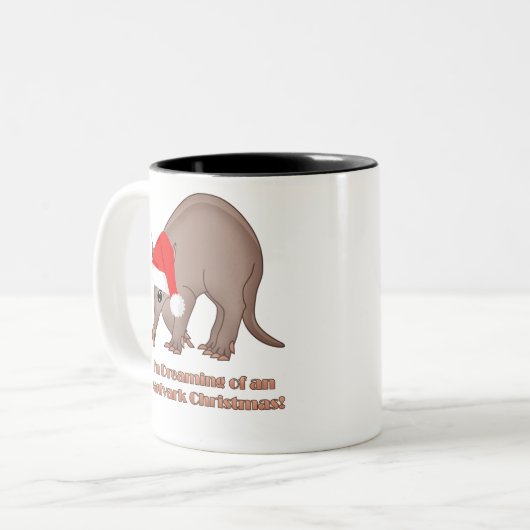 Tasse 2 Couleurs Noël d'Aardvark (Devant gauche)
