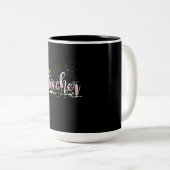 Tasse 2 Couleurs Noël de l'enseignant (Devant droit)