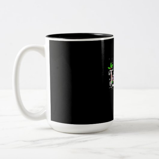 Tasse 2 Couleurs Noël de l'enseignant (Gauche)