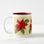 Tasse 2 Couleurs Noël de Poinsettia (Gauche)