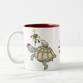 Tasse 2 Couleurs Noël de tortue et d'escargot (Gauche)