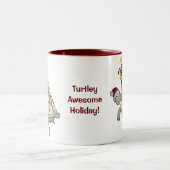 Tasse 2 Couleurs Noël de tortue et d'escargot (Centre)