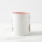 Tasse 2 Couleurs Noël des motoneiges d'hiver rose (Centre)