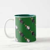 Tasse 2 Couleurs Noël des pingouins (Gauche)