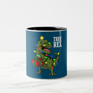 Tasse 2 Couleurs Noël Dinosaure Arbre Rex Garçons Filles Enfants No