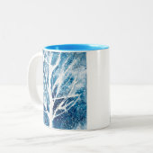 Tasse 2 Couleurs Noël du bouleau blanc d'hiver (Devant gauche)
