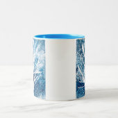 Tasse 2 Couleurs Noël du bouleau blanc d'hiver (Centre)