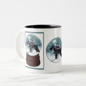Tasse 2 Couleurs Noël du géant Schnauzer (Devant gauche)