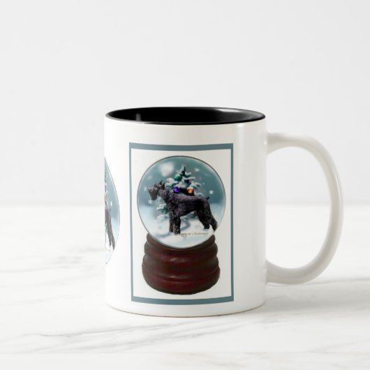 Tasse 2 Couleurs Noël du géant Schnauzer (Droit)