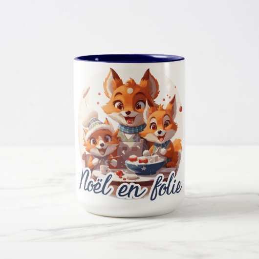Tasse 2 Couleurs Noël en folie (Centre)