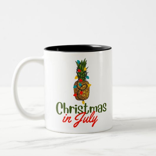 Tasse 2 Couleurs Noël En Juillet (Gauche)