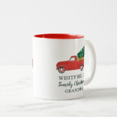 Tasse 2 Couleurs Noël Famille Réunion Grand-Père (Devant droit)