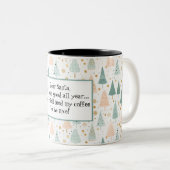 Tasse 2 Couleurs Noël festif amusant (Devant droit)