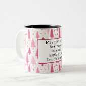 Tasse 2 Couleurs Noël festif amusant (Devant gauche)