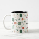 Tasse 2 Couleurs Noël festif amusant (Gauche)
