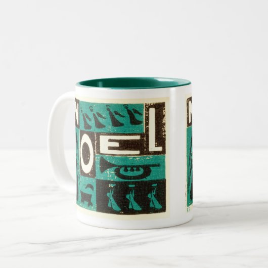 Tasse 2 Couleurs Noel Green (Devant gauche)