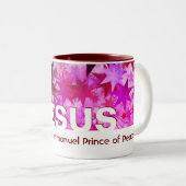 Tasse 2 Couleurs Noël JESUS personnalisé (Devant droit)