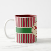 Tasse 2 Couleurs Noël Joyeux cadeau de café de vacances (Gauche)