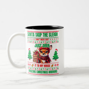 Tasse 2 Couleurs Noël Joyeux Noël Pour Cerf Cadeau
