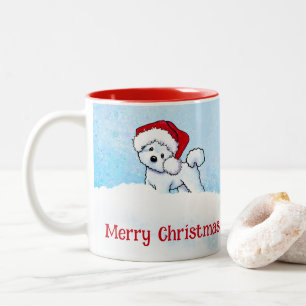 Tasse 2 Couleurs Noël KiniArt Bichon Frise