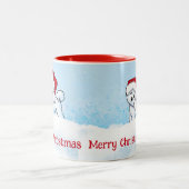 Tasse 2 Couleurs Noël KiniArt Bichon Frise (Centre)