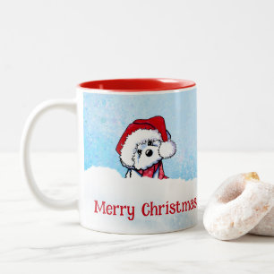 Tasse 2 Couleurs Noël KiniArt Bichon Frise