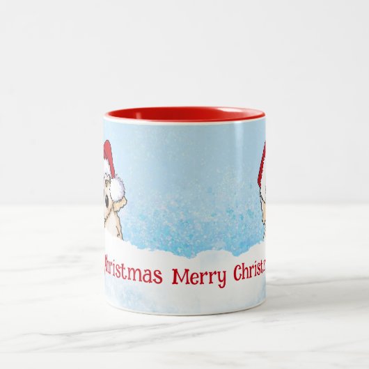 Tasse 2 Couleurs Noël KiniArt Cavapoo (Centre)