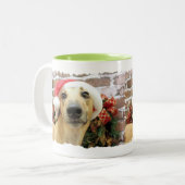 Tasse 2 Couleurs Noël - lévrier - Pena (Devant gauche)