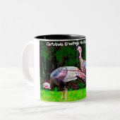 Tasse 2 Couleurs Noël Me salue Vieux Gobble Gobble (Devant gauche)