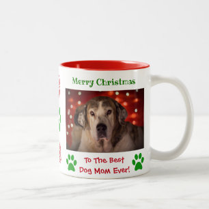 Tasse 2 Couleurs Noël Meilleur Chien Maman Jamais Un Animal Photo