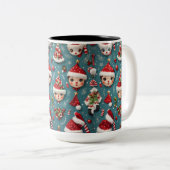 Tasse 2 Couleurs Noël mignon (Devant droit)