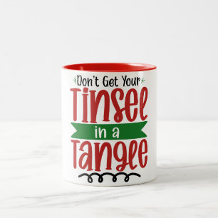 Tasse 2 Couleurs Noël, n'emmêlez pas votre guirlande