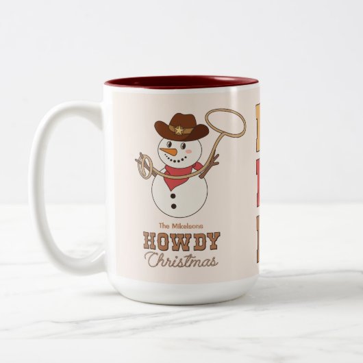 Tasse 2 Couleurs Noël occidental rustique (Gauche)