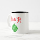 Tasse 2 Couleurs Noël Paix et joie (Devant gauche)