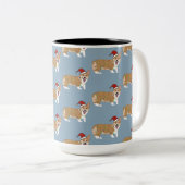 Tasse 2 Couleurs Noël Pembroke Welsh Corgi (Devant droit)