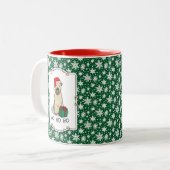 Tasse 2 Couleurs Noël Père Noël Wheaten Terrier (blé 1b2) mignonne (Devant gauche)