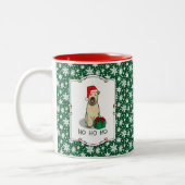 Tasse 2 Couleurs Noël Père Noël Wheaten Terrier (blé 1b2) mignonne (Gauche)
