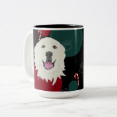 Tasse 2 Couleurs Noël personnalisé dans les grandes Pyrénées  (Devant gauche)