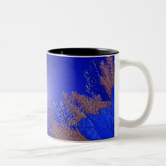 Tasse 2 Couleurs Noël Poinsettia Bleu II
