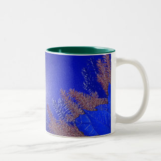 Tasse 2 Couleurs Noël Poinsettia Bleu II