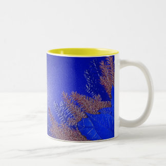 Tasse 2 Couleurs Noël Poinsettia Bleu II