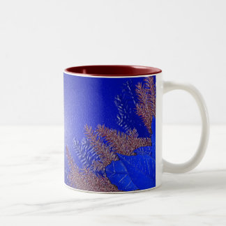 Tasse 2 Couleurs Noël Poinsettia Bleu II