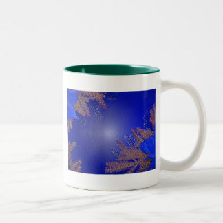 Tasse 2 Couleurs Noël Poinsettia Bleu II