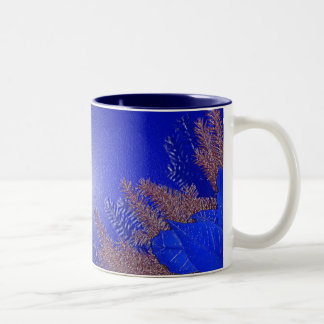 Tasse 2 Couleurs Noël Poinsettia Bleu II